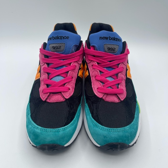 Men’s New Balance 992 m992re Multi Color Size 9D Made in USA collab heat JFG - Picture 3 of 9